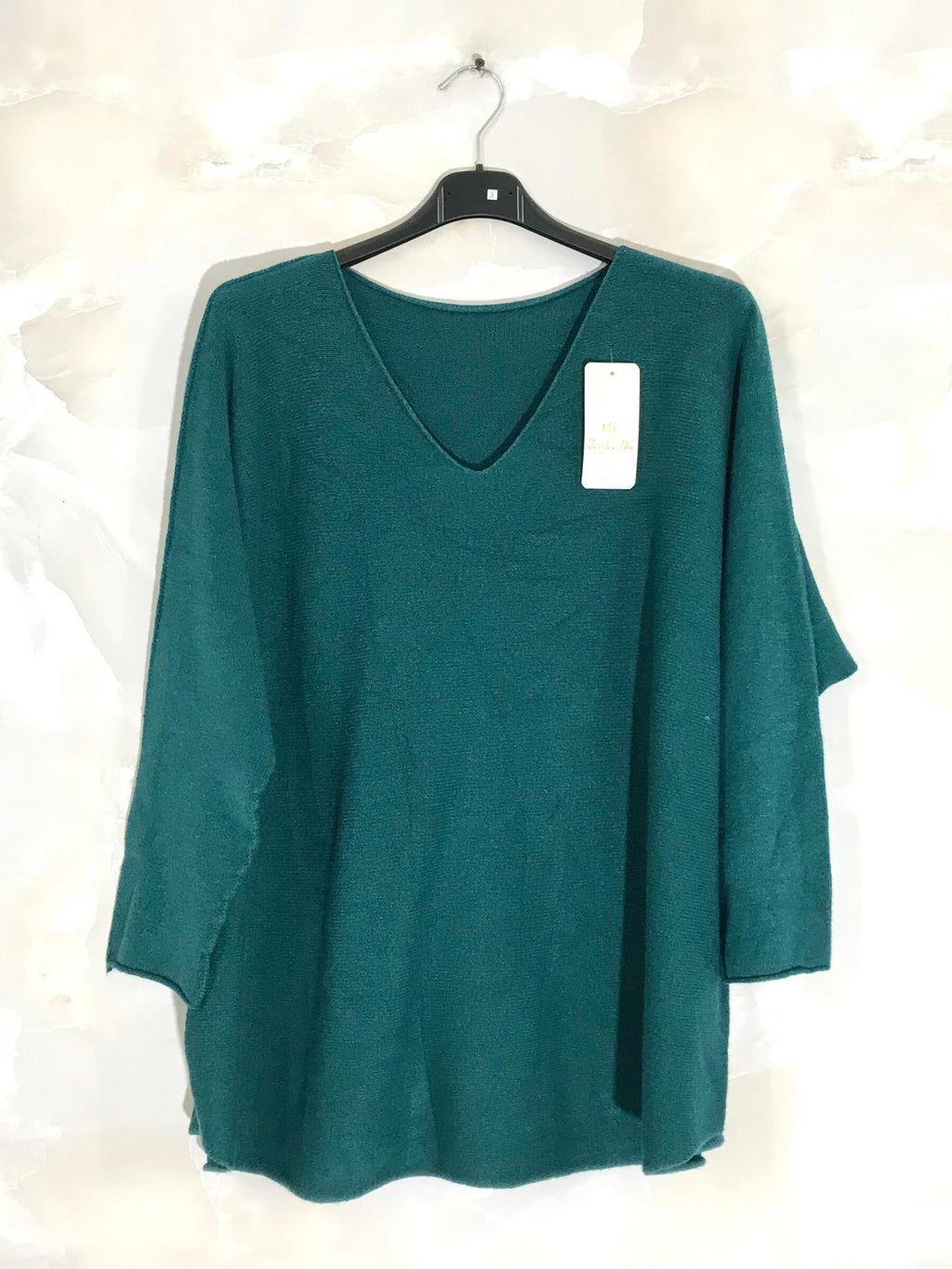 Extra-large stretch knit sweater i Stor Storlek T40 till T56