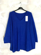 Extra-large stretch knit sweater sizes T40 to T56 i Stor Storlek