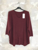 Extra-large stretch knit sweater sizes T40 to T56 i Stor Storlek