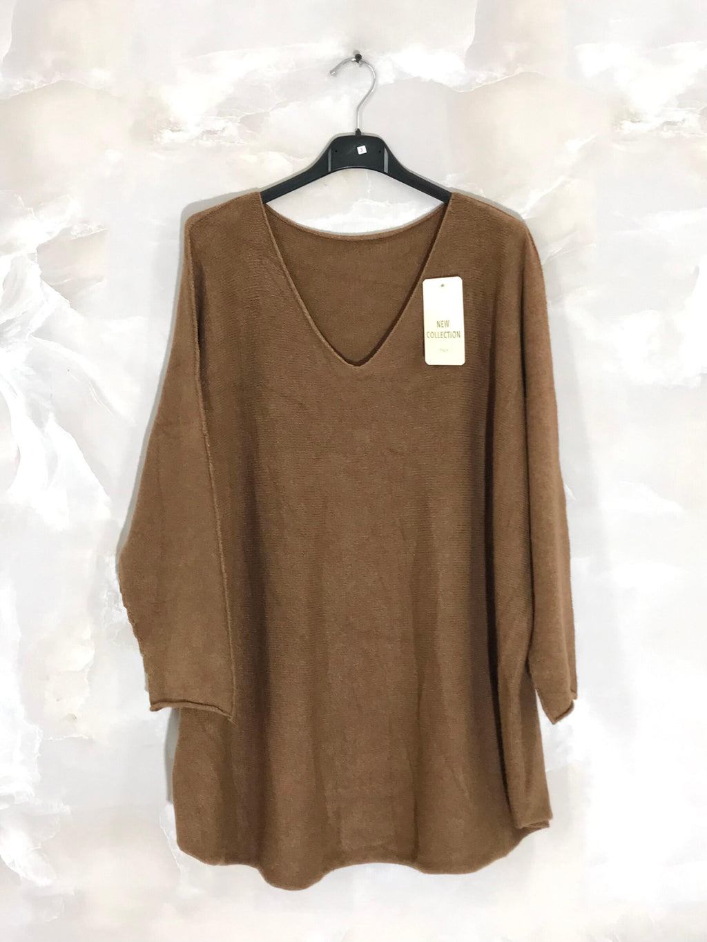 Extra-large stretch knit sweater sizes T40 to T56 i Stor Storlek