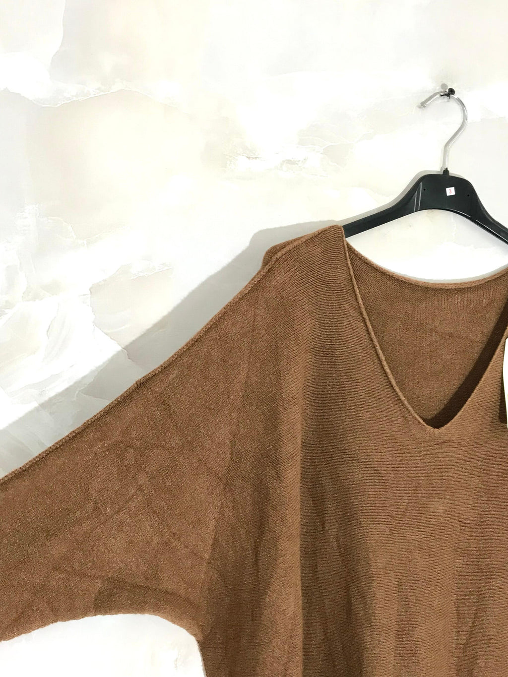 Extra-large stretch knit sweater i Stor Storlek T40 till T56