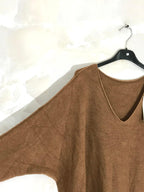 Extra-large stretch knit sweater i Stor Storlek T40 till T56