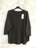 Extra-large stretch knit sweater sizes T40 to T56 i Stor Storlek