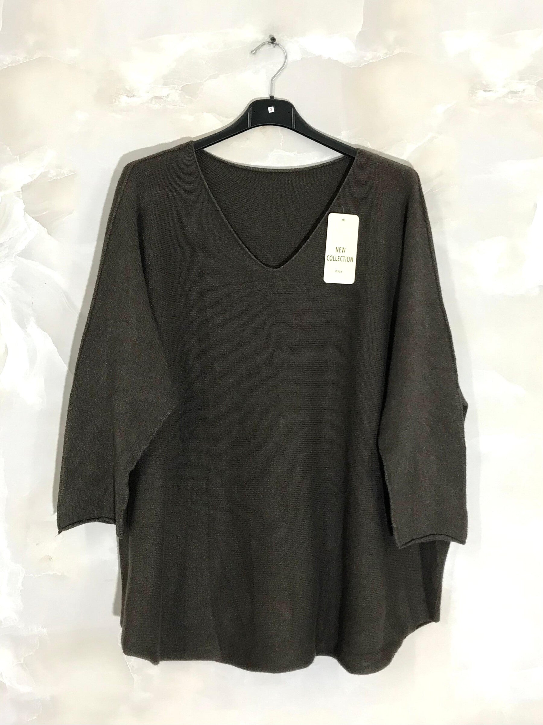 Extra-large stretch knit sweater sizes T40 to T56 i Stor Storlek