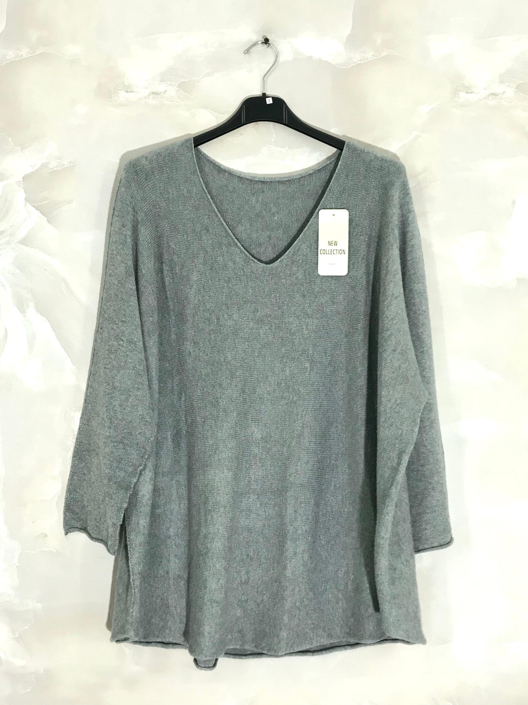 Extra-large stretch knit sweater sizes T40 to T56 i Stor Storlek