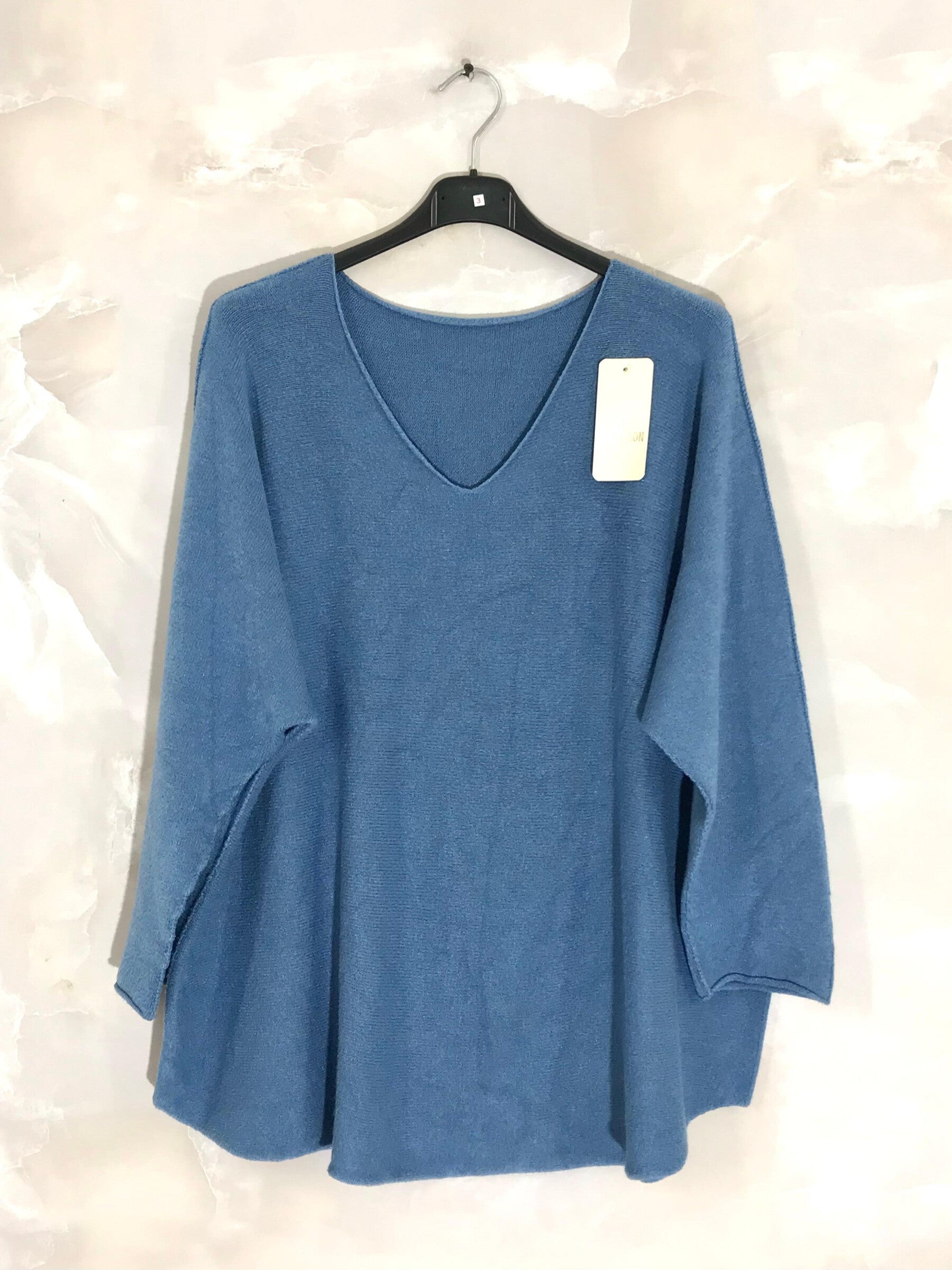 Extra-large stretch knit sweater sizes T40 to T56 i Stor Storlek