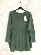 Extra-large stretch knit sweater sizes T40 to T56 i Stor Storlek