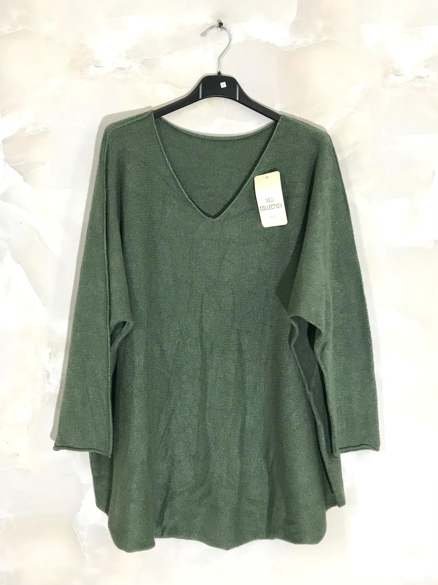 Extra-large stretch knit sweater sizes T40 to T56 i Stor Storlek