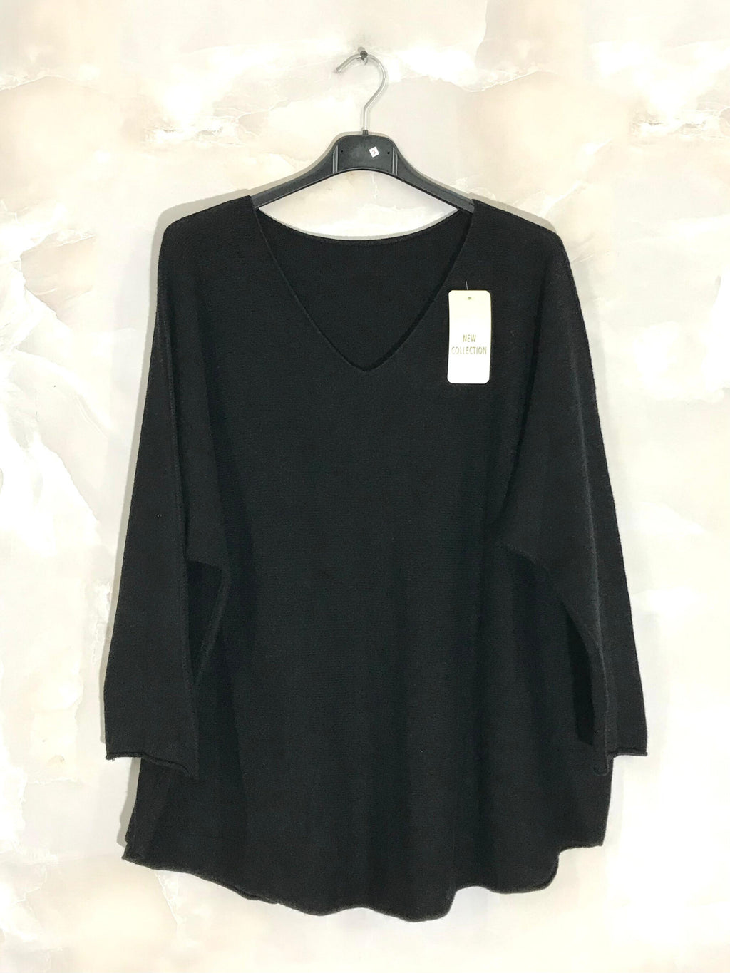 Extra-large stretch knit sweater sizes T40 to T56 i Stor Storlek