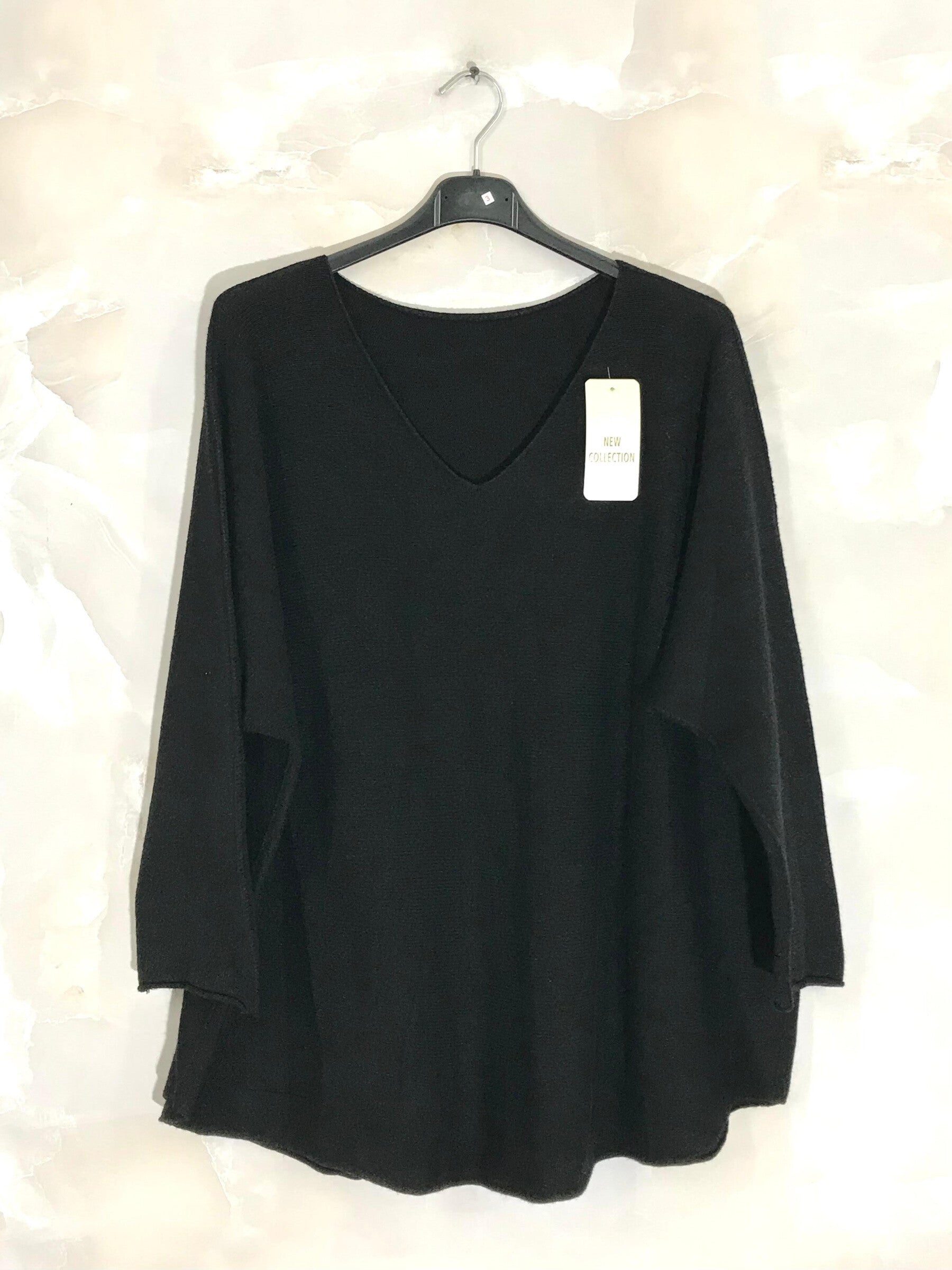 Extra-large stretch knit sweater sizes T40 to T56 i Stor Storlek