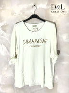 Mjuk finstickad tröja Champagne Please i Storlek 38 till 52