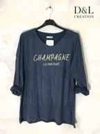 Soft fine-knit sweater Champagne Please Size 38 to 52 i Stor Storlek