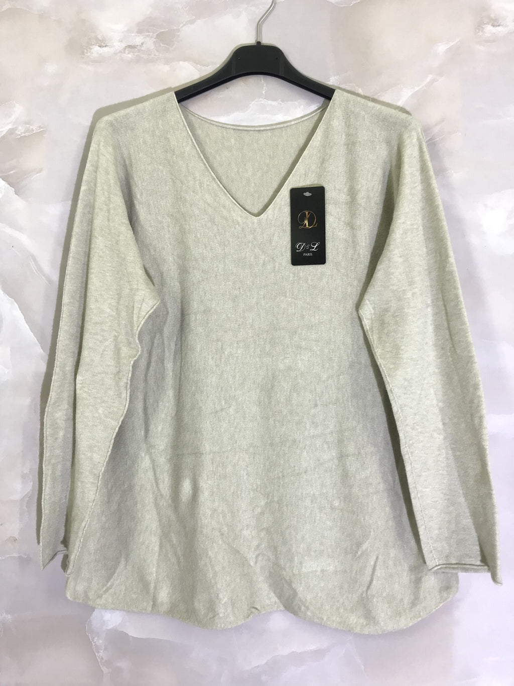 Plus Size Fine v -neck sweater in an extra comfortable mesh