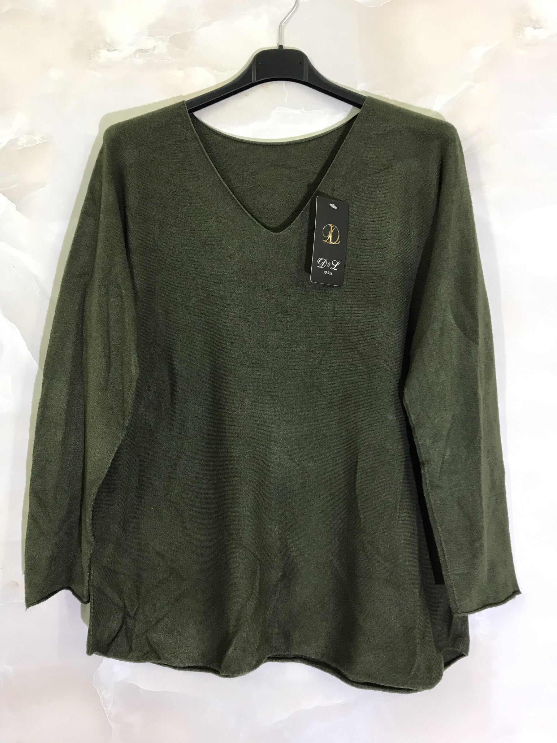 Plus Size Fine v -neck sweater in an extra comfortable mesh