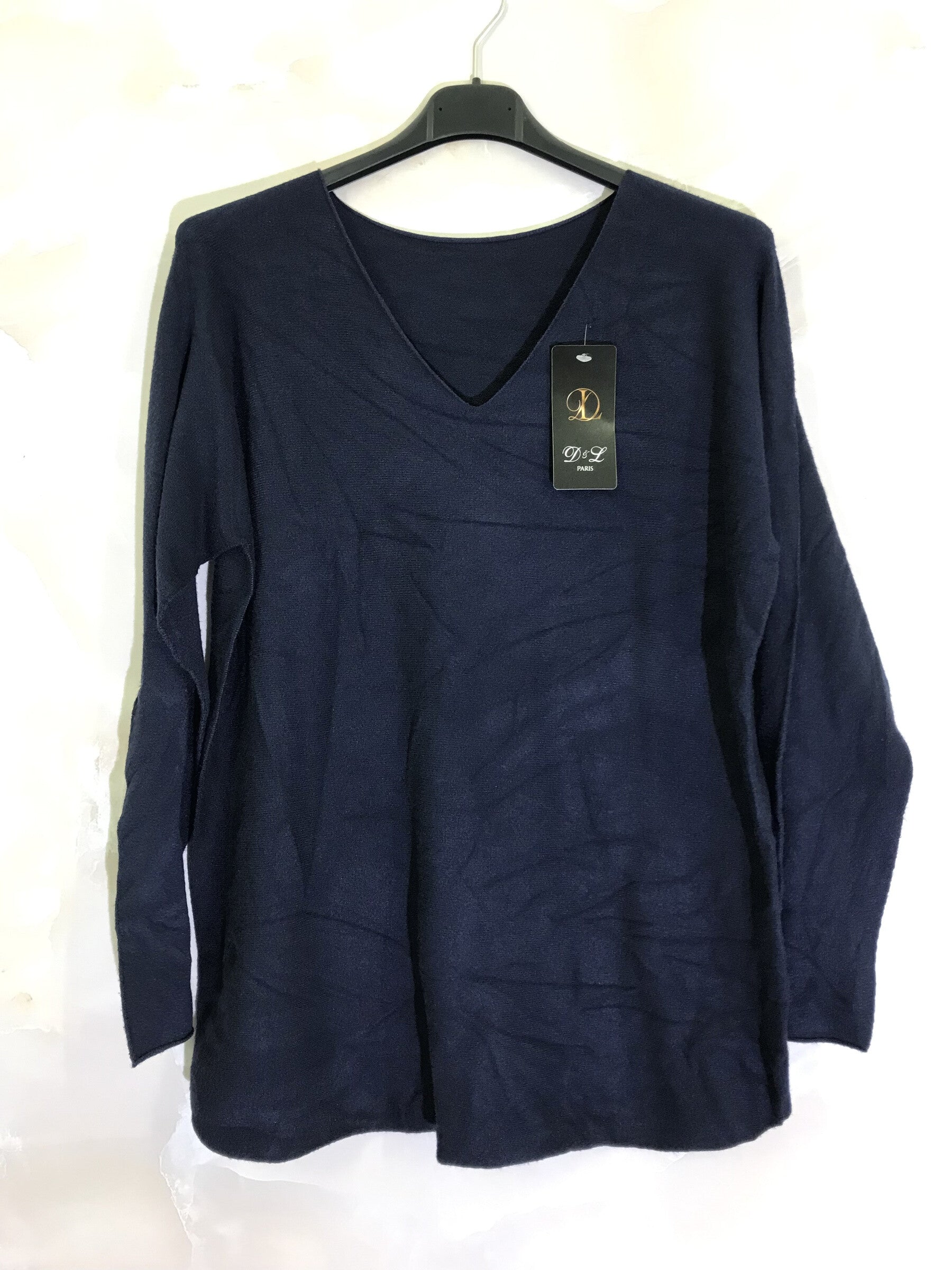 Plus Size Fine v -neck sweater in an extra comfortable mesh