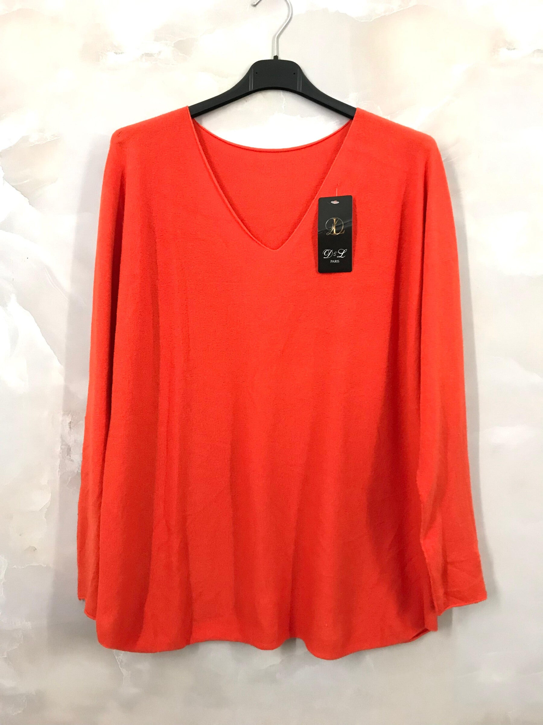 Plus Size Fine v -neck sweater in an extra comfortable mesh