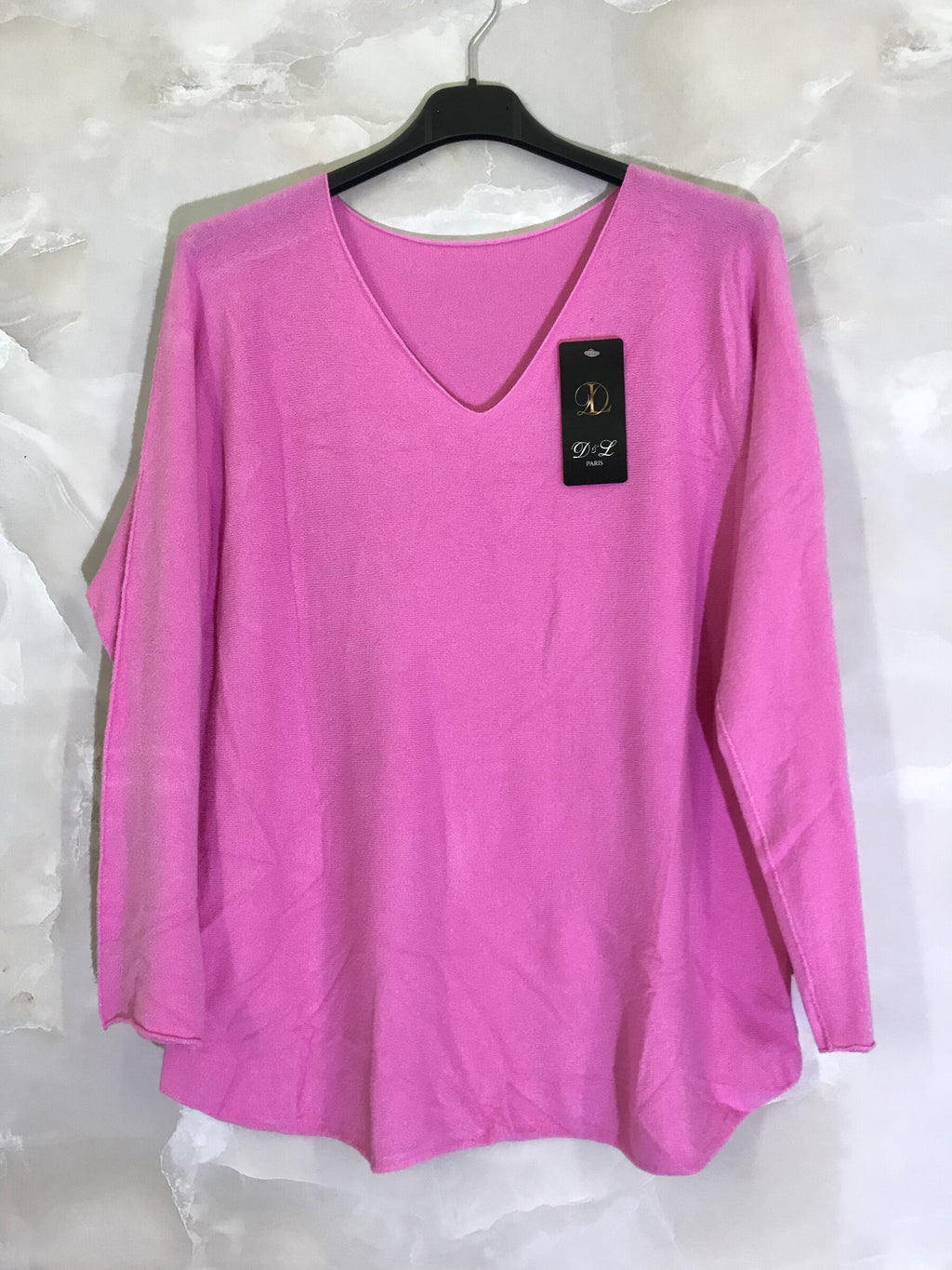 Plus Size V-ringad Tröja i Stretch Mesh