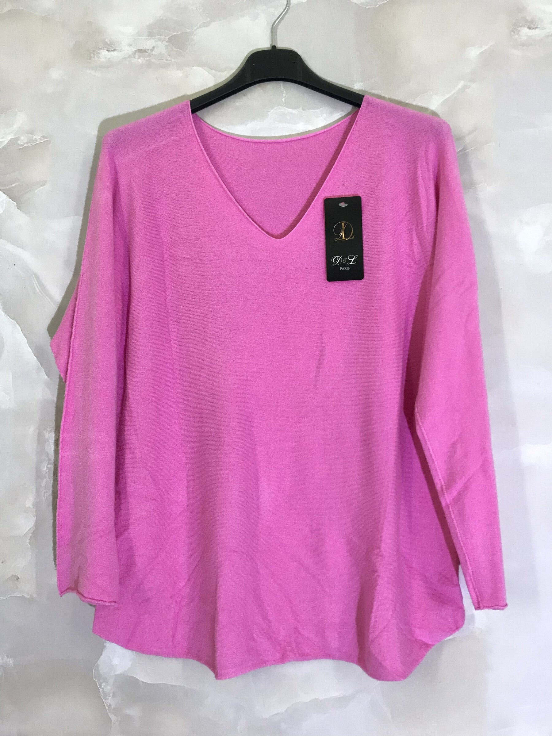 Plus Size V-ringad Tröja i Stretch Mesh