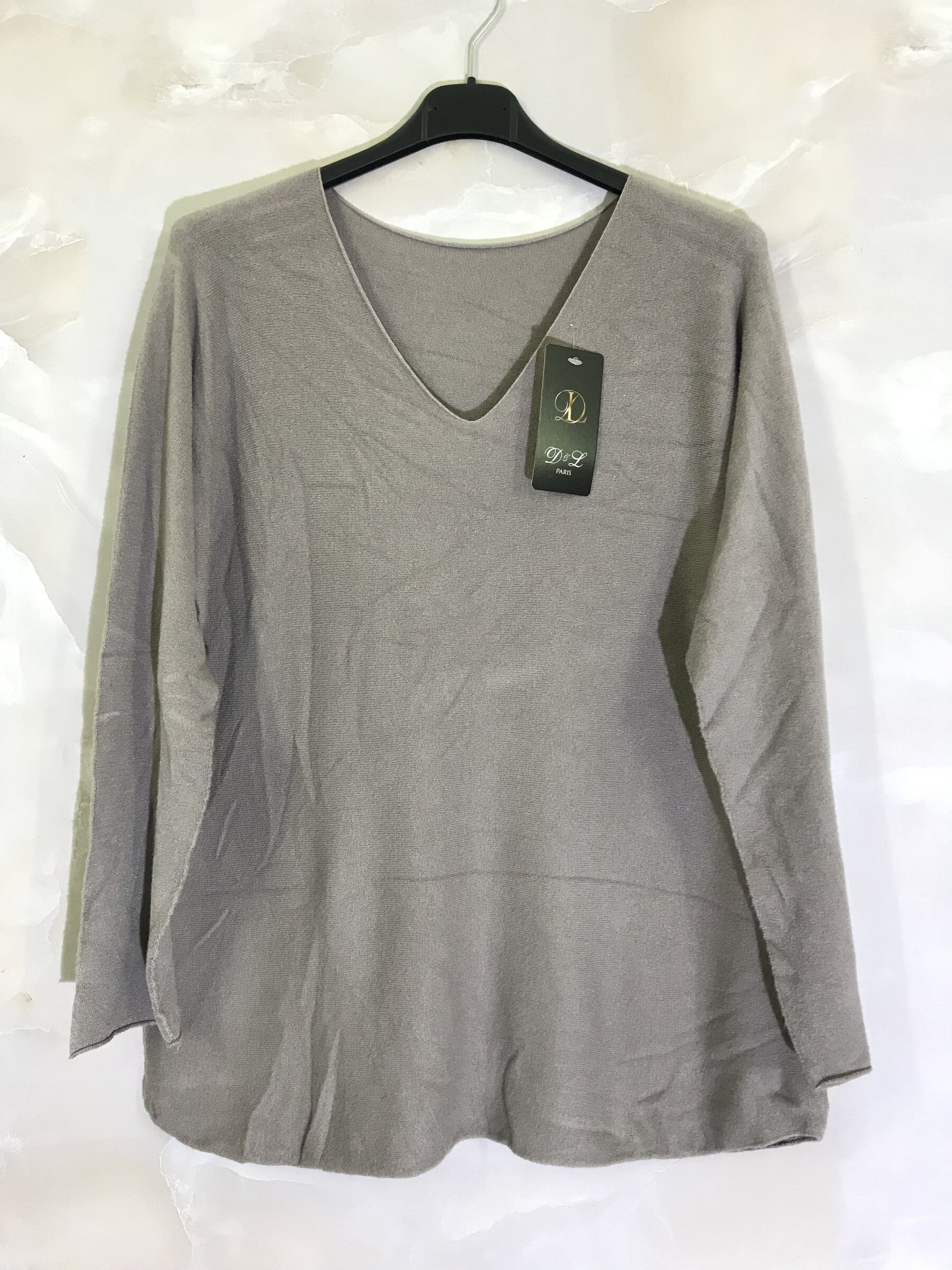Plus Size Fine v -neck sweater in an extra comfortable mesh