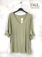 Ultra-komfortabel stretch plain fine-knit tröja, storlekar T38 till T50 i Stor Storlek