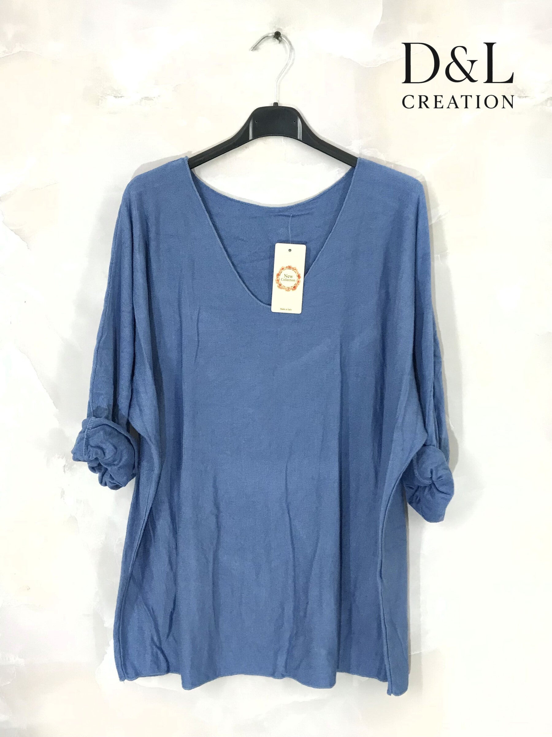 Ultra-komfortabel stretch plain fine-knit tröja, storlekar T38 till T50 i Stor Storlek