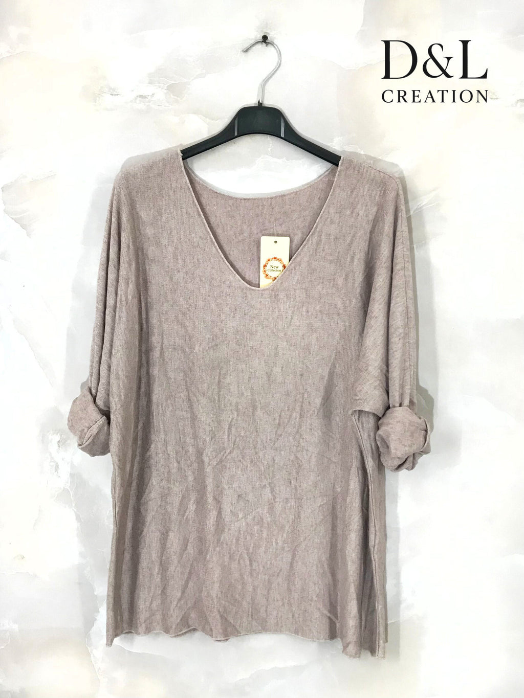 Ultra-comfortable stretch plain fine-knit sweater