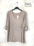 Ultra-comfortable stretch plain fine-knit sweater