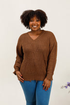 Plus size sweater i Stor Storlek