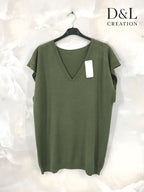 Plus Size Short-sleeved knit sweater size 38 to 50