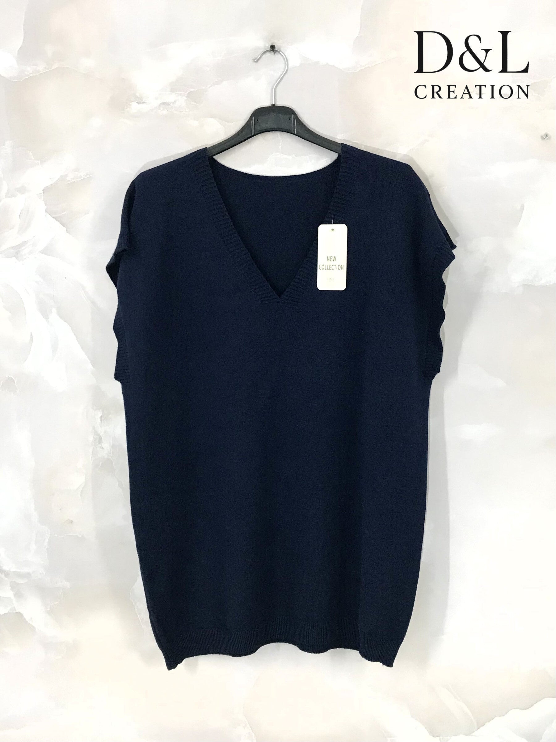 Plus Size Short-sleeved knit sweater size 38 to 50