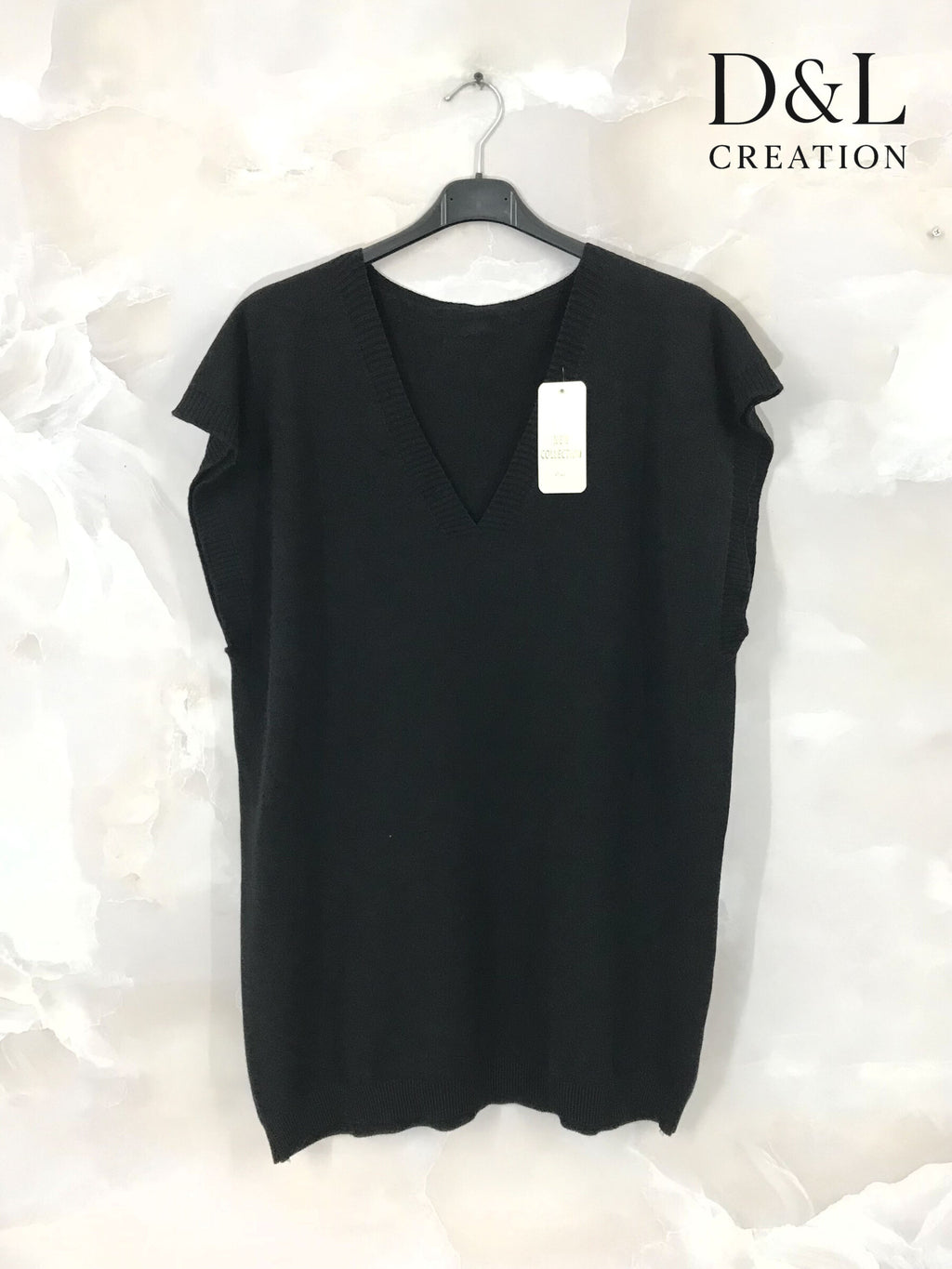 Plus Size Short-sleeved knit sweater size 38 to 50