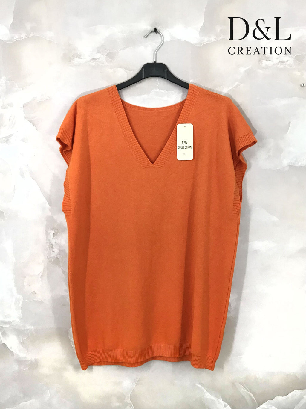 Plus Size Short-sleeved knit sweater size 38 to 50