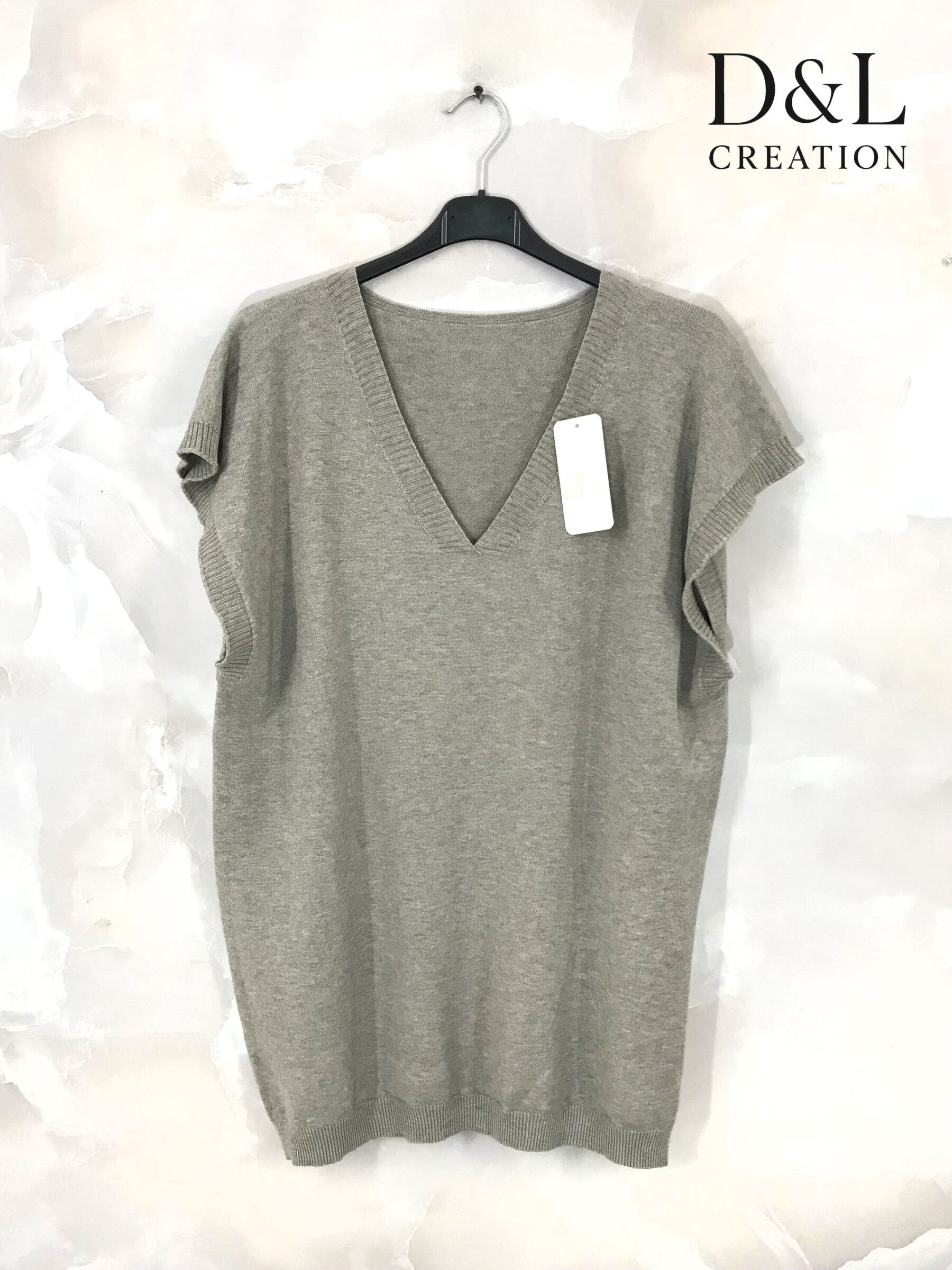 Plus Size Short-sleeved knit sweater size 38 to 50