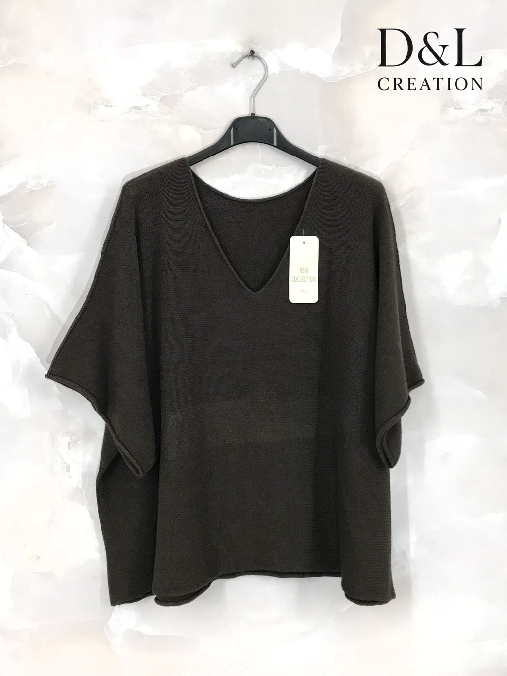 Plus Size Knit sweater with mid-length sleeves in sizes 40 to 56