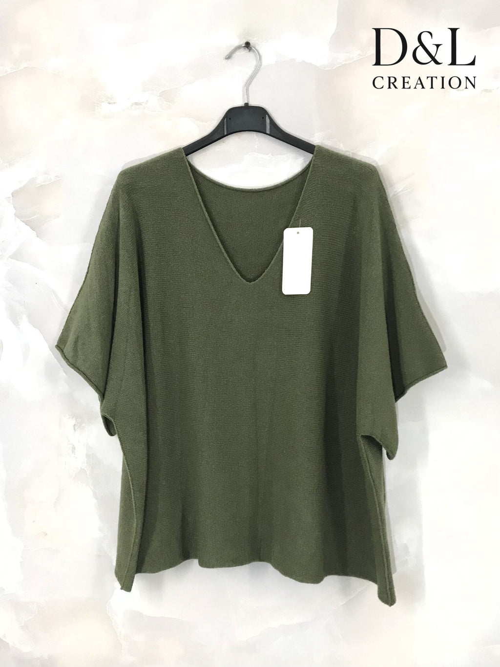 Plus Size Knit sweater with mid-length sleeves in sizes 40 to 56