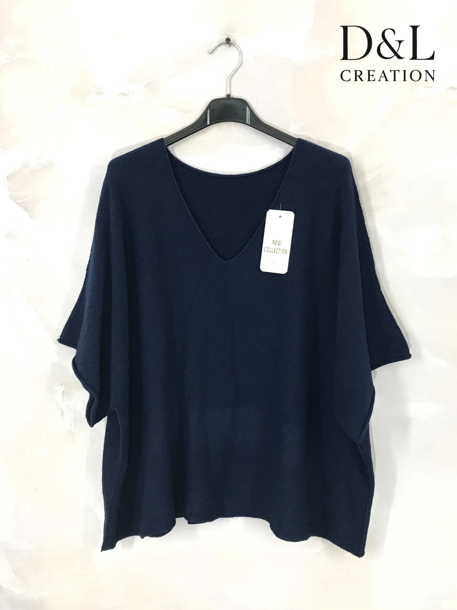 Plus Size Knit sweater with mid-length sleeves in sizes 40 to 56