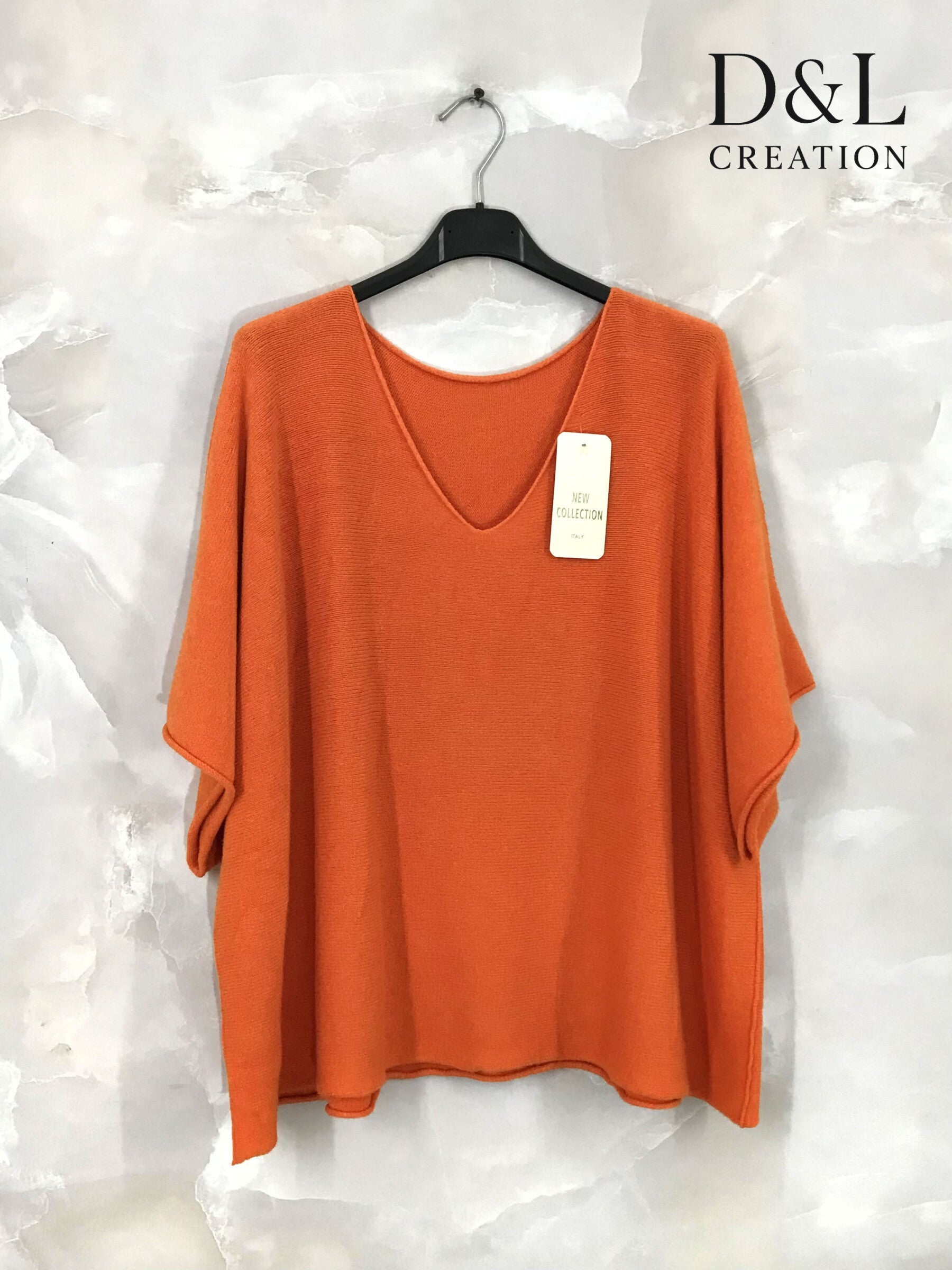 Plus Size Knit sweater with mid-length sleeves in sizes 40 to 56