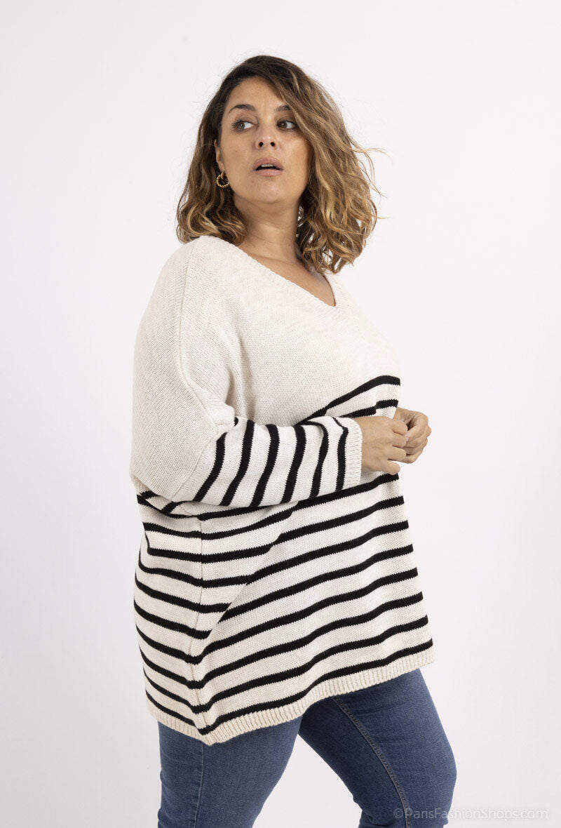 Plus Size Sailor Sweater Extra Large T40 till T58 i Plus Size