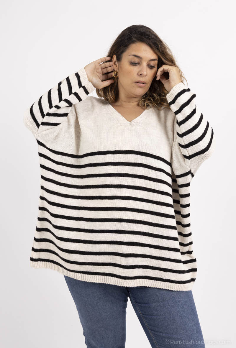 Plus size sailor sweater extra large T40 to T58 i Stor Storlek