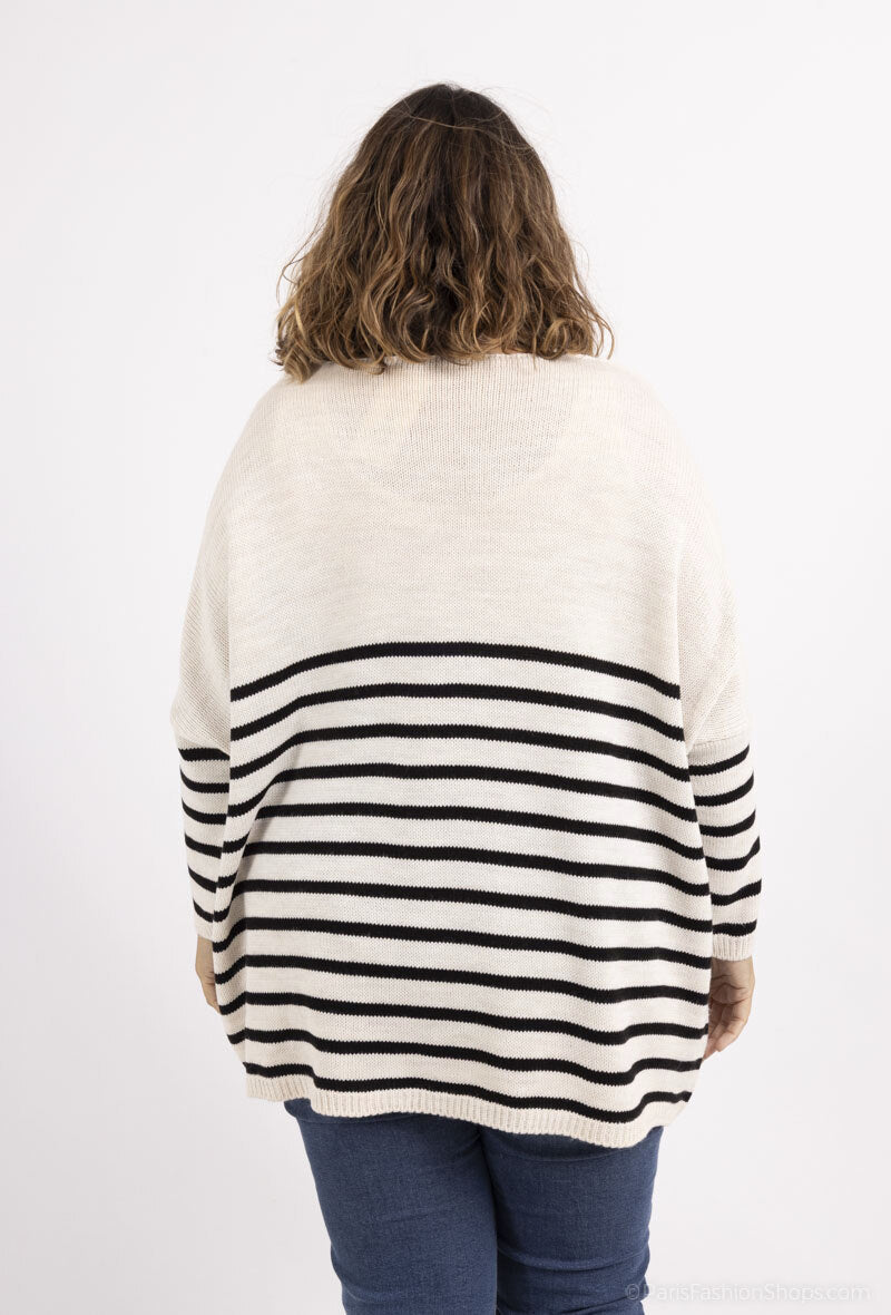 Plus Size Sailor Sweater i Storlek T40 till T58