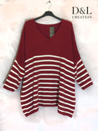 Plus Size Sailor Sweater i Storlek T40 till T58