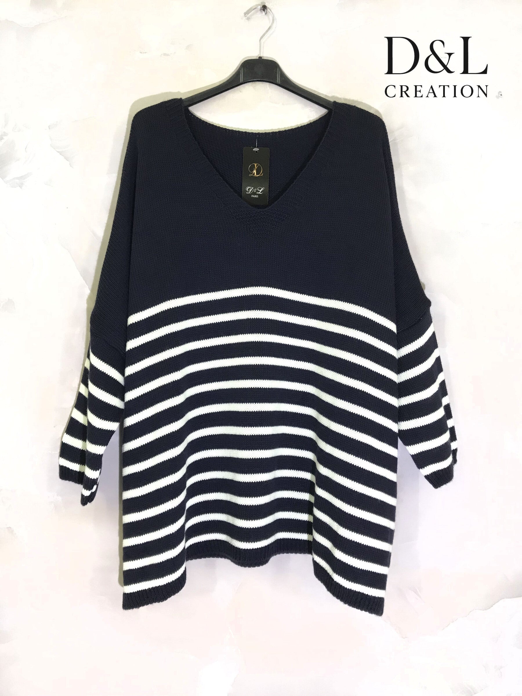 Plus Size Sailor Sweater Extra Large T40 till T58 i Plus Size