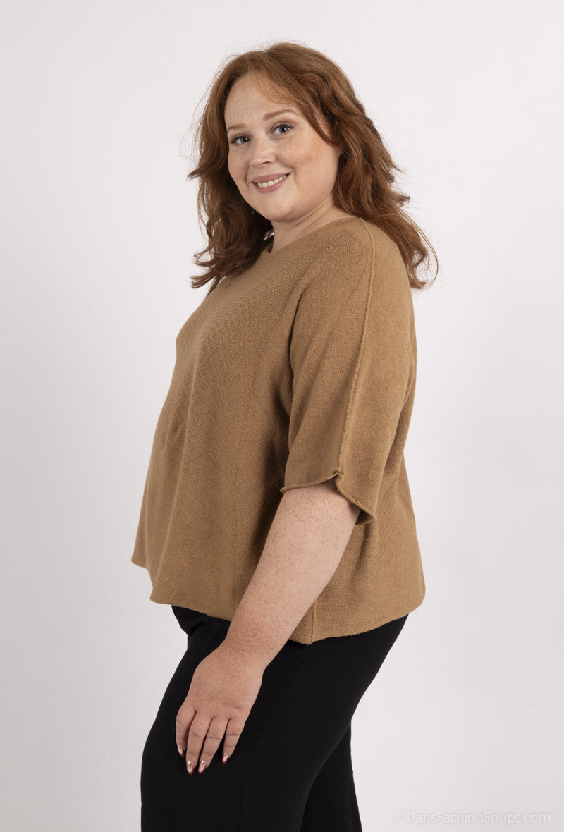 Plus Size Oversized Cropped Sweater