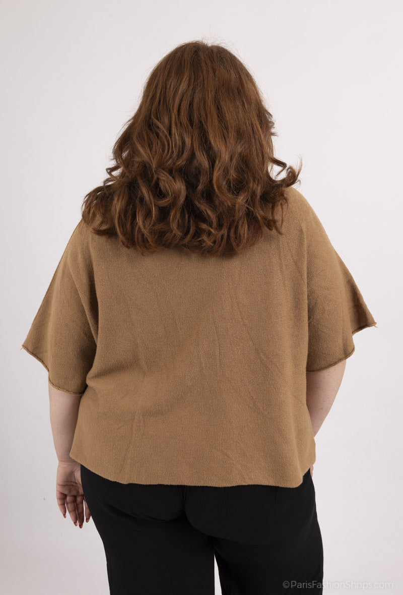 Plus Size Oversized Cropped Sweater