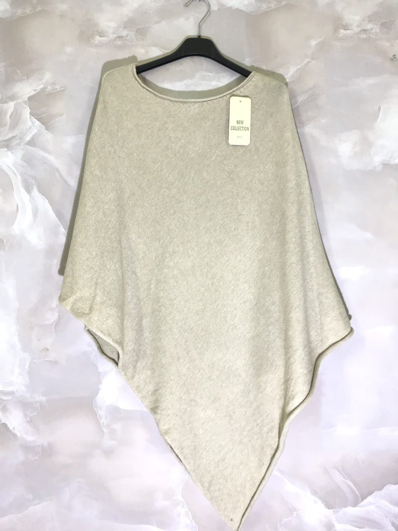 Plus Size Asymmetrisk Poncho Tröja