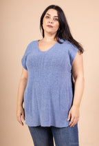 Knappad sidoponcho-sweater i alpaca, storlekar T38 till T50