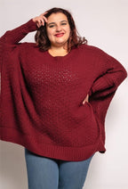 Oversized loose knit jumper size 58/60 i Plus Size