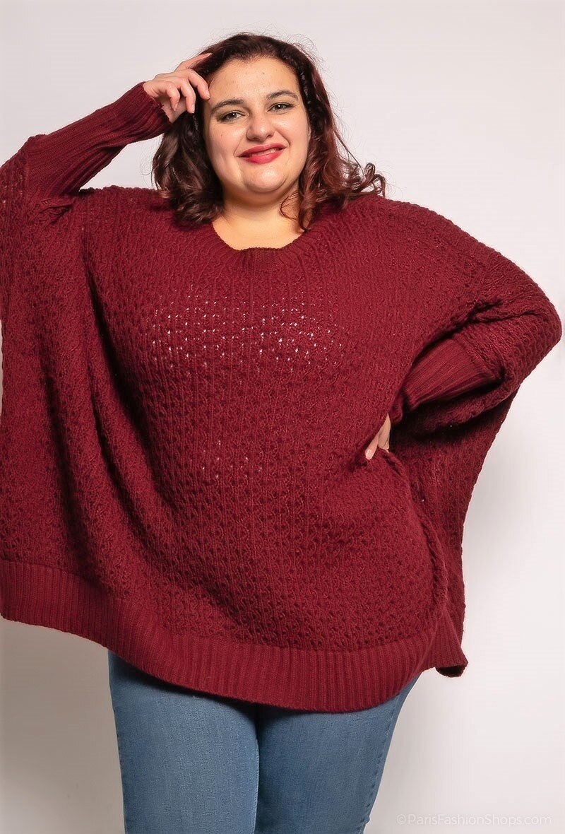 Oversized loose knit jumper size 58/60 i Plus Size