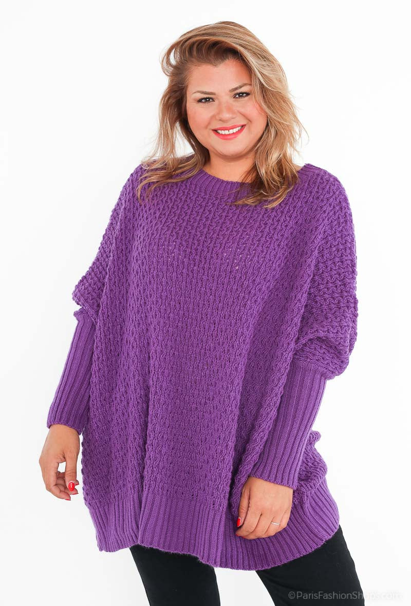Oversized loose knit jumper size 58/60 i Plus Size