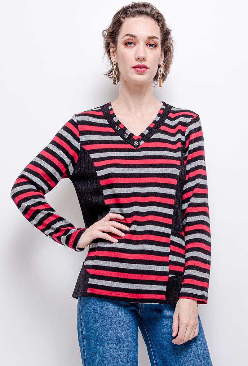 Randig tröja i plus size